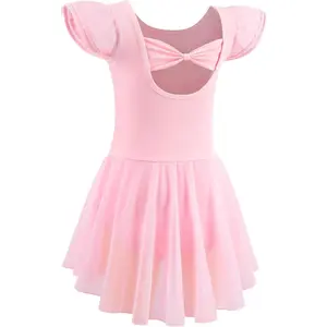 BY-FCPA09  Ballet Leotards for Girls Toddler Dance Leotards Short/Long Sleeve Skirt Ballerina Outfits