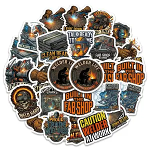 Welding Stickers Pack 20pcs High-Quality for Welding Enthusiasts and Professionals Ideal for DIY and Professional Use