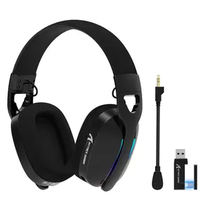 Attack Shark L90 Wireless Gaming Headset, Bluetooth-compatible 2.4g 3.5mm Triple Mode, RGB Foldable Design, 7.1 Surround Sound, Noise-Canceling Mic
