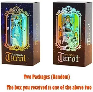 SUNHHX Tarot Cards Set of 78 Surface Laser Cards with English Instructions Book for Beginners (English Edition)