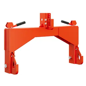 4000lbs 3 Point Quick Hitch for Cat 2, 3 PT Quick Hitch for Category 2 with 2" Receivers, 5 Level Adjustable Bolt,Compatible with Cat 2 Implements, Orange