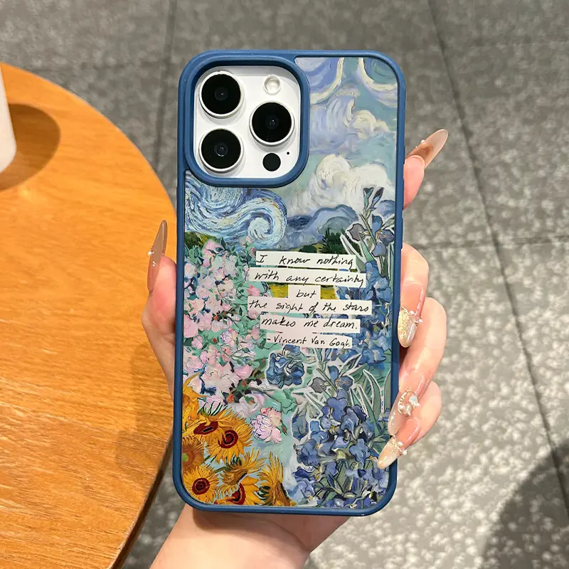 MagSafe-Ready Premium Magnetic TPU Protective Phone Cover for iPhone 11/12/13/14/15/16/17 Pro Max, Aesthetic Van Gogh Starry Dream Quote Design, Shockproof, Ultra-Thin Mobile Phone Accessory