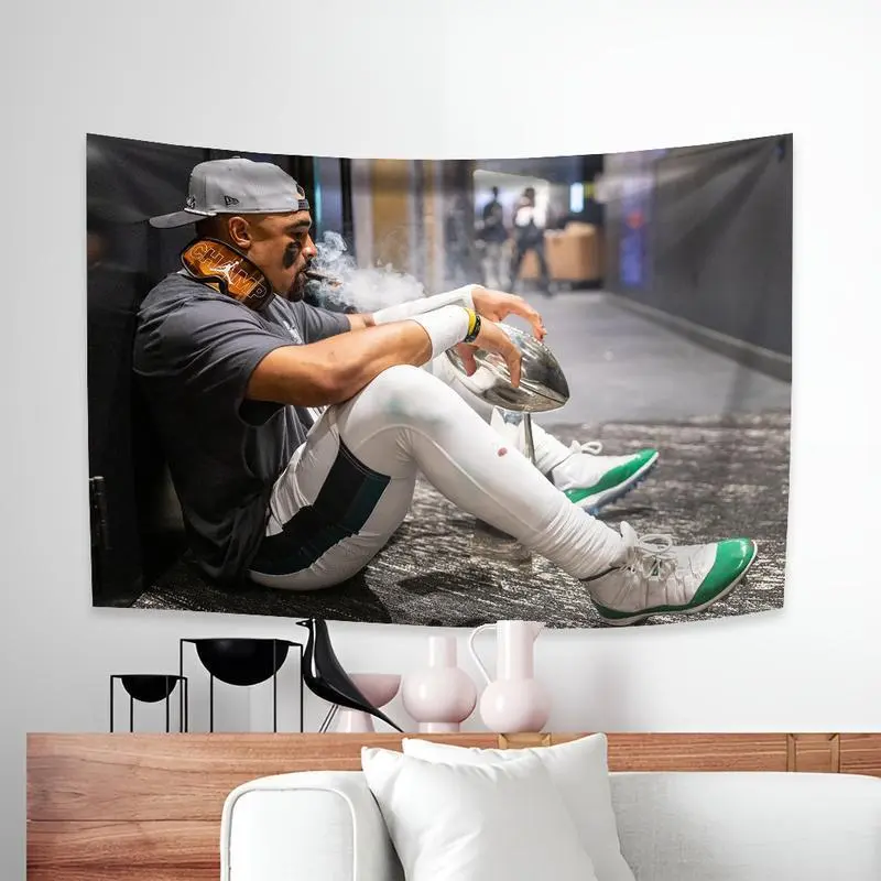 2026 Jalen Hurts Double-Sided Flag Wall Hanging Tapestry, Home Decor for Room, Dormitory Decoration