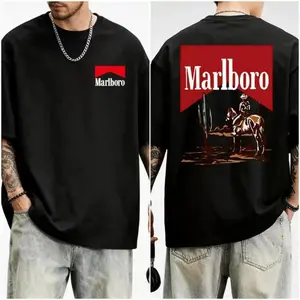Marlboro Cowboy Desert Graphic T-Shirt, Vintage Western Print Tee, Oversized Streetwear Shirt, Casual Short Sleeve Top, Trendy Vintage Aesthetic  Tee for Western Style and Vintage Fans