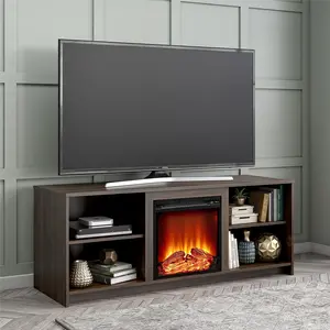 Fireplace TV Stand for TVs up to 65", Walnut