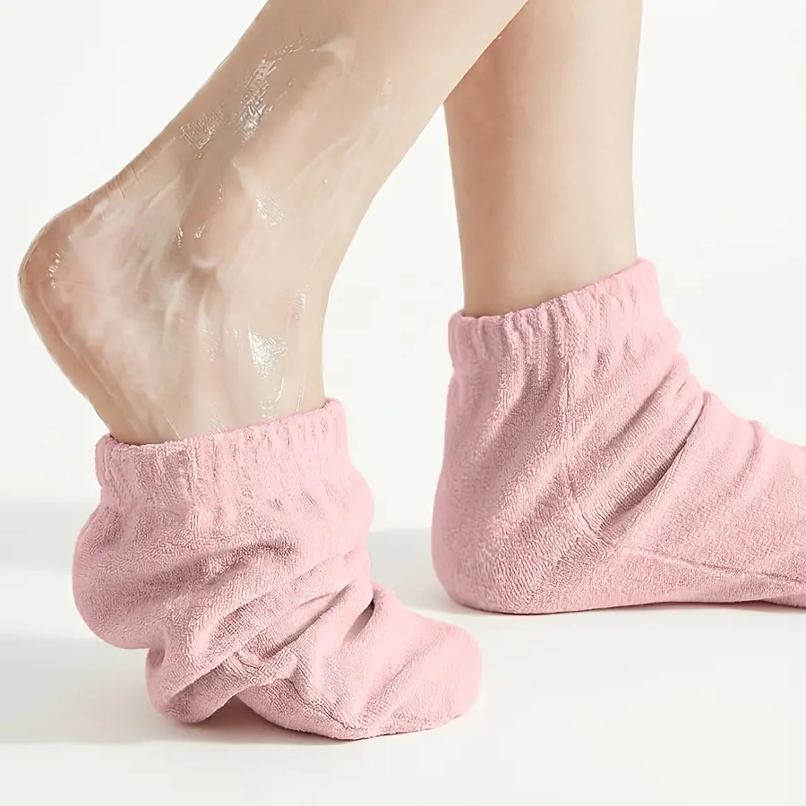 1 Pair Moisturizing Socks, Reusable SPA Grade Hydrating & Soothing Foot Care Socks for Dry Cracked Feet Repair, Use with Your Favorite Lotions, At-Home Pedicure, Gifts for Mother's Day Valentine's Day New Year