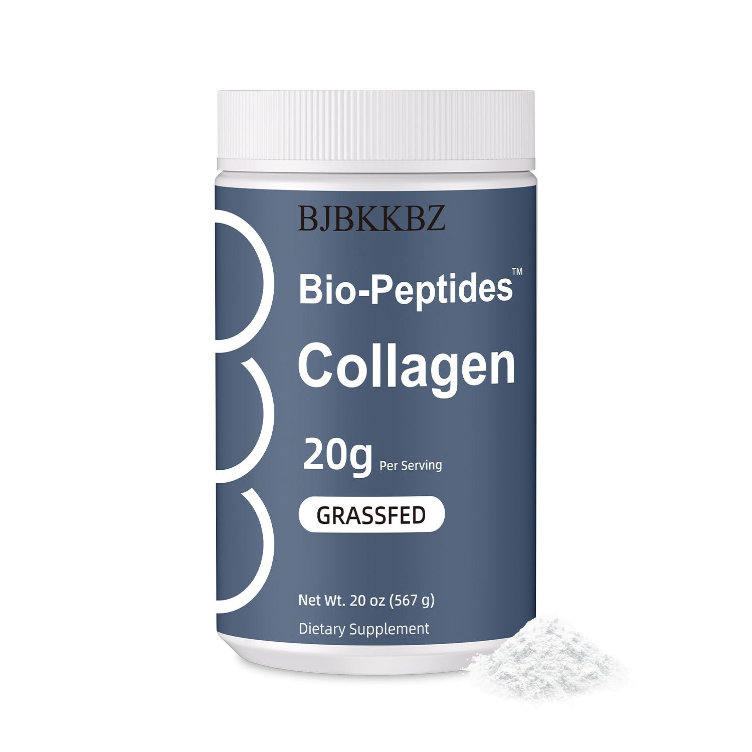 BJBKKBZ Grass-Fed Collagen Peptides Powder, 20g Bioactive Collagen per Serving, Supports Skin, Hair, Nails & Joints, 567g