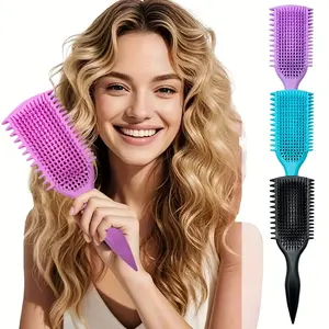 Jump Curl Definition Styling Comb, Home Use Massage Comb, Dry Wet Dual Purpose Hair Styling Comb, Curly Hair, 1 Piece