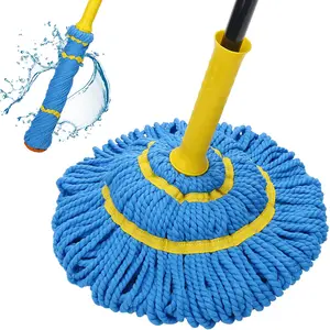 Self Wringing Mop for Floor Cleaning, Microfiber Floor mop with 57 " Long Handle, Easy Wringing Mop for Kitchen Hardwood Bathroom Garages Warehouses Vinyl Tile Laminate Home Office,dust mop,highest rated mop,dust mop for hardwood floors,vinyl floor mop