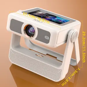 portable projector XBJ A5PRO Projector Bluetooth 5.2 4K/1080P Smart Touchscreen for Outdoor Movies & Gaming, Home Theater & Business Presentations, Camping with Wireless Screen Mirroring - Black Friday Deal