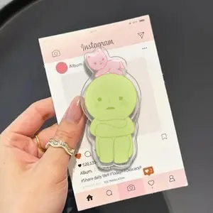 Cat Laying On Smis's Head Phone Grip, Cute Magnetic Phone Holder, Adorable GripTok, Gift For Her mount accessories Foldable Wireless pop socket Magsafe Library Card