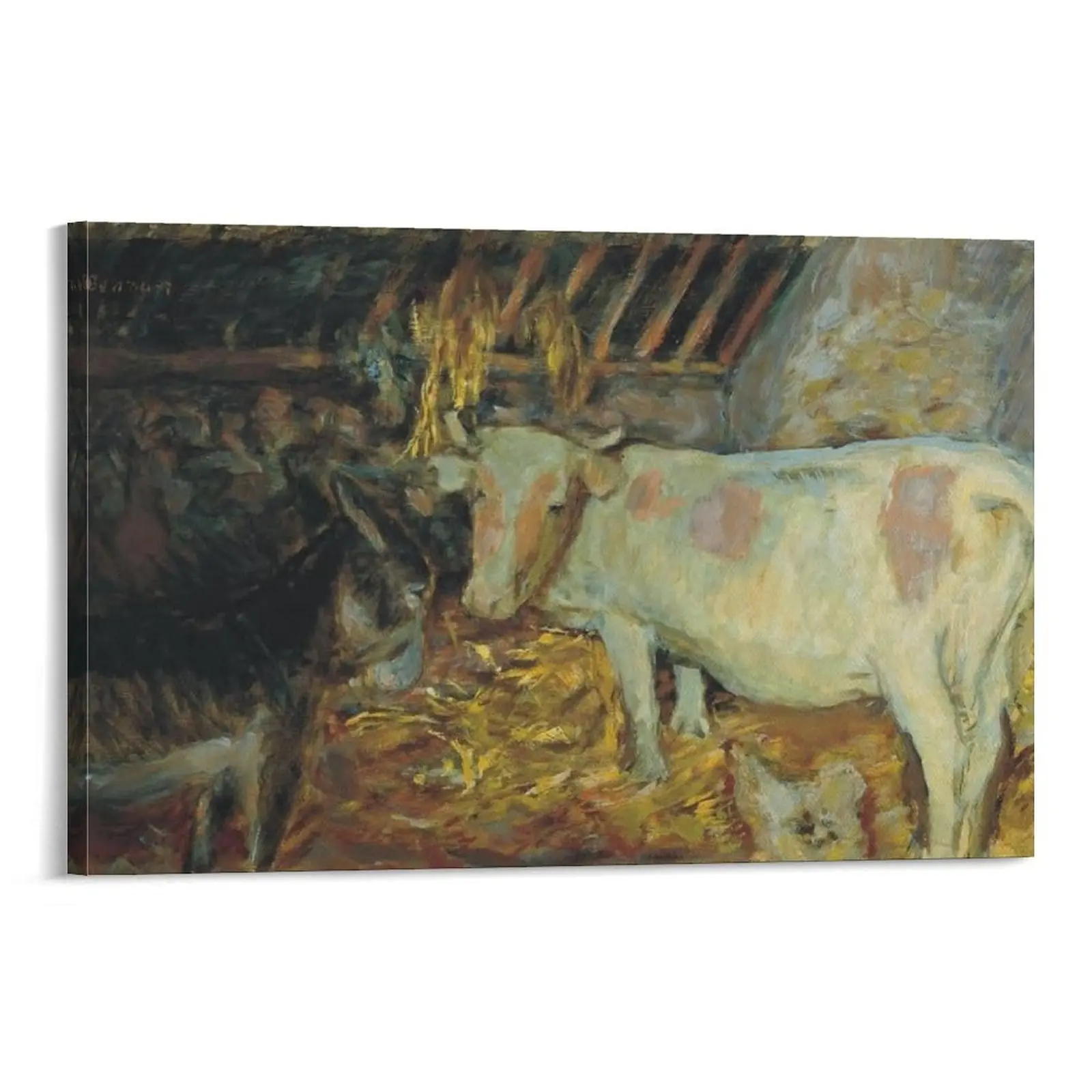 Pierre Bonnard The Barn Cow in The Stable Posters Canvas Poster Bedroom Decor Sports Landscape Office Room Decor Gift Frames Ornaments Wall Decoration Artistic Print