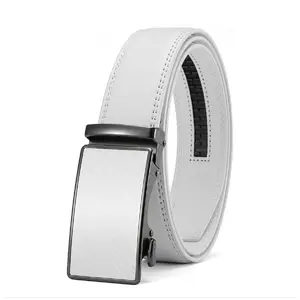 Men's Belt Leather Ratchet Belt For Men Dress and Casual with Adjustable Buckle, Trim to Fit