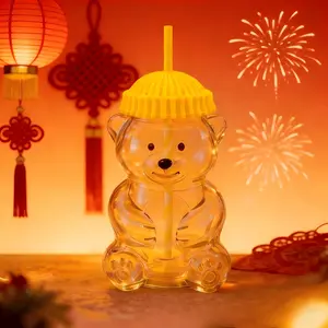 Cute Bear Water Cup, Portable & Trendy Fashion Daily Drinkware