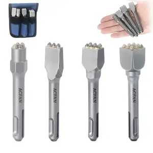 SDS PLUS Square Head Concrete Bushing Tool for Rotary Hammers | Heavy-Duty Texturing & Demolition Bit for Surface Prep, Coating Removal & Roughening | One-Piece Forged & Heat-Treated for Break Resistance