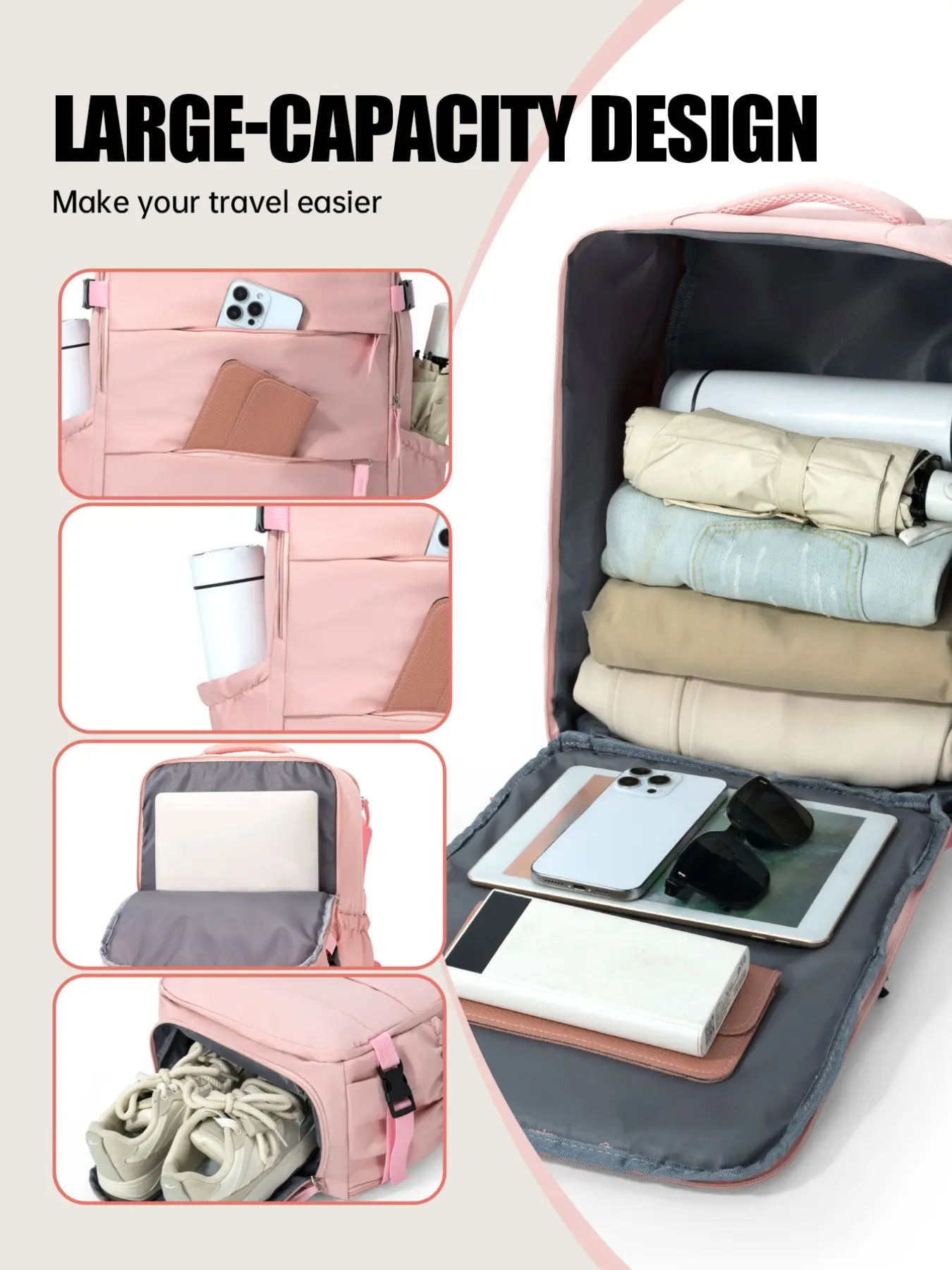Travel Luggage Backpack for Cabin Bag, 40x30x20 Tui Airways Duffle Bag,  35.56 Cm Laptop Backpack, Casual Plain Design, All Seasons Use, Carry On  Backpack For Airplanes, Airplane Backpack - TikTok Shop