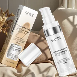 Natural Ingredient Concealer Foundation Hybrid Liquid, Long-Lasting Moisturizing Waterproof Makeup, Warmth Change Brightening Skin Tone