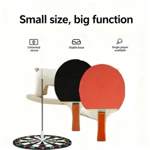 Mini Rebound Set，Portable Table Tennis Trainer with Paddles，Kids & Adults' Fun & Smart Toy，Indoor Table Tennis Trainer，Unisex ABS Plastic Visual Trainer，Beach Self-Practice & Rally Toy Balls
