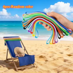 Durable Beach Towel Clips Set of 4, Anti-Blowout, High Elasticity, Ideal for Pool Parties, Cabinets, Beaches, Cruise Parties, Outdoor Use