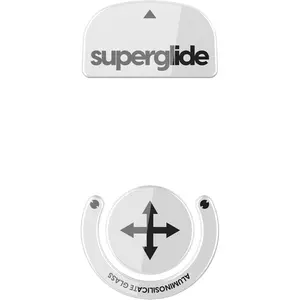 Superglide Glass  Skates - Super Smooth Glide, Polished Round Edge, Super     with Durable Sole for  Pro X Superlight1 (Type-S, White)