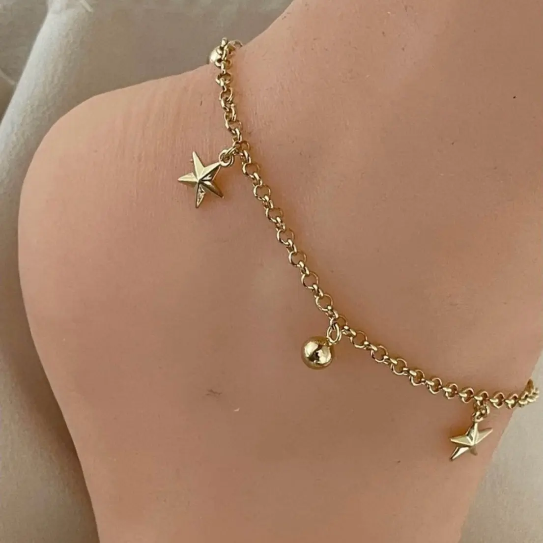 18k Gold Plated Anklet  10” inches