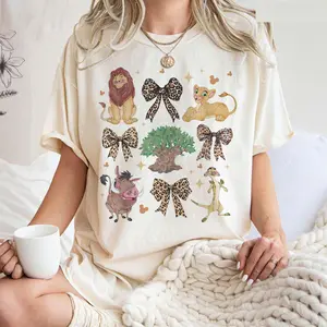Vintage Coquette Bows The Lion King Leopard Animal Kingdom Shirt, Family Vacation shirt, Safari Mode Let's Get Wild Tee KMW4