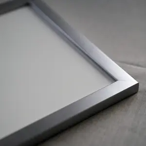 13x18 Silver Wood Picture Frame - UV Acrylic, Foam Board Backing, Hanging Hardware