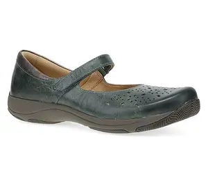 Dansko Stacy Lake Waxy Burnished Leather Perforated Mary Janes