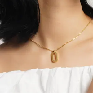 Minimal Frame Pendant Necklace