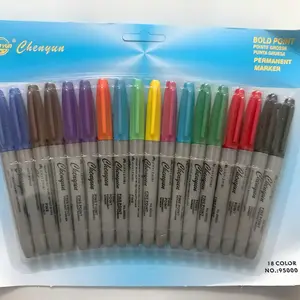 18-Pack Colorful Permanent Fine Tip Markers, Drawing Markers, Waterproof and Quick-Drying, Ideal for Art and Craft Projects, Durable Writing Tools