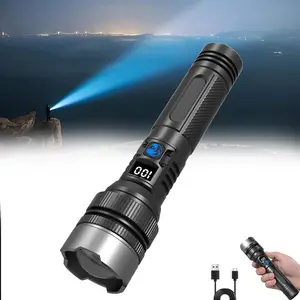 USB Rechargeable Waterproof LED Flashlight, 5 Lighting Modes, Portable Mini Torch for Camping & Outdoor Use