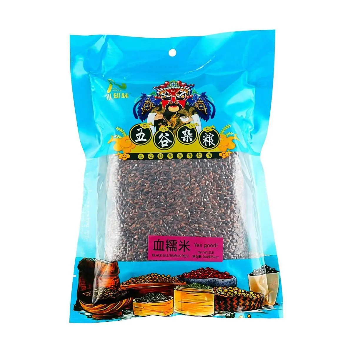 Sichuan Flavor Black Glutinous Rice 908g - Premium Whole Grain for Zongzi, Rice Balls, Bubble Tea & Healthy Cooking