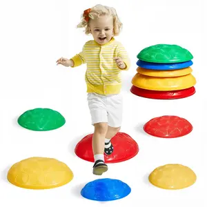 【Summervibes】VEVOR Turtle Balance Stepping Stones,  6 PCS, Up to 220 lbs Kids Turtle Jumping Stones Steps Stones, Toddler Obstacle Course Coordination Game Toys Indoor or Outdoor Play for Children Aged 3 4 5 6 7 8+