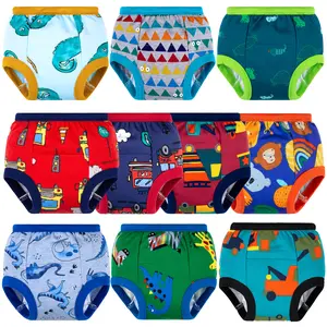 Baby Potty Training Pants 10-Pack, 100% Cotton Toddler Training Underwear for Boys, Soft & Absorbent Potty Training Underwear 12Months-10Y