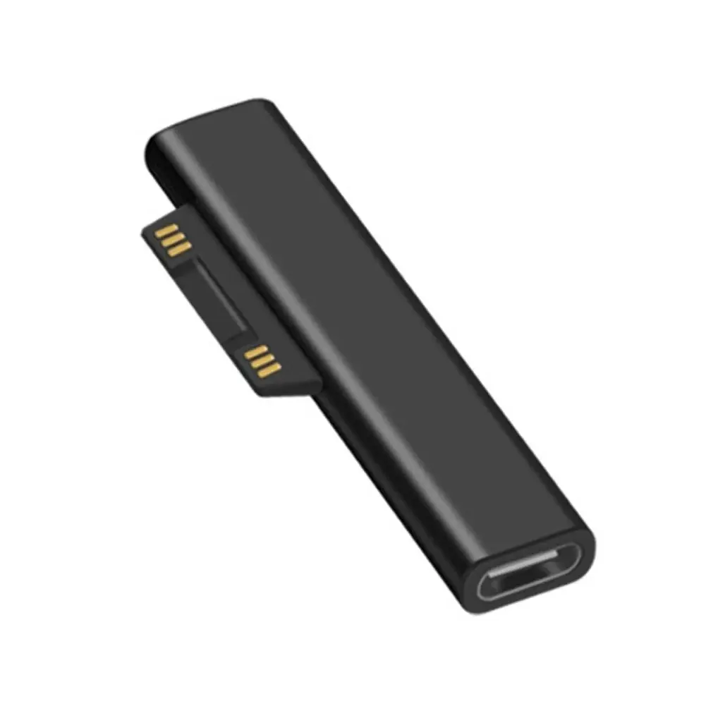 USB-C PD Female Fast Charging Adapter Converter (ABS+Metal, Compact and Portable) - 15V 3A Type-C Power Plug for Office Use, Compatible with Microsoft Surface Pro 3-8/Go & Surface Book 1-3, Charging Only (No Data Transfer)