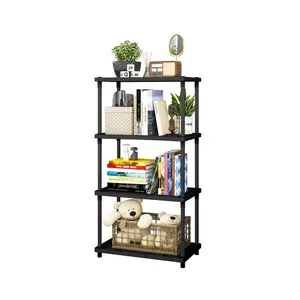 4 Tier Plastic and Metal Freestanding Shelf Organizer