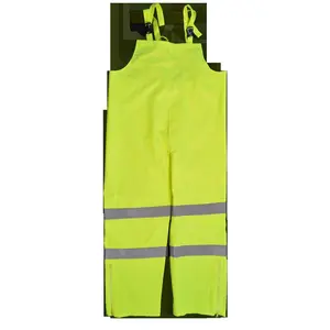 212 MAIN Petra Roc ANSI Class E Waterproof Bib Rain Pants - Lime Poly Oxford, 5X, Unisex, Bib Pants