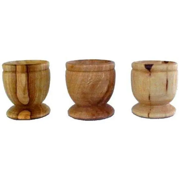 15 Olive Wood Communion Cups Set Spiritual Religious Made in Bethlehem
