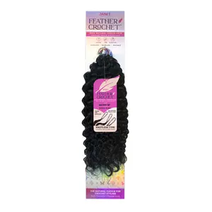 Janet Collection Human Hair Crochet Braids Feather Crochet Water 18"(60g)