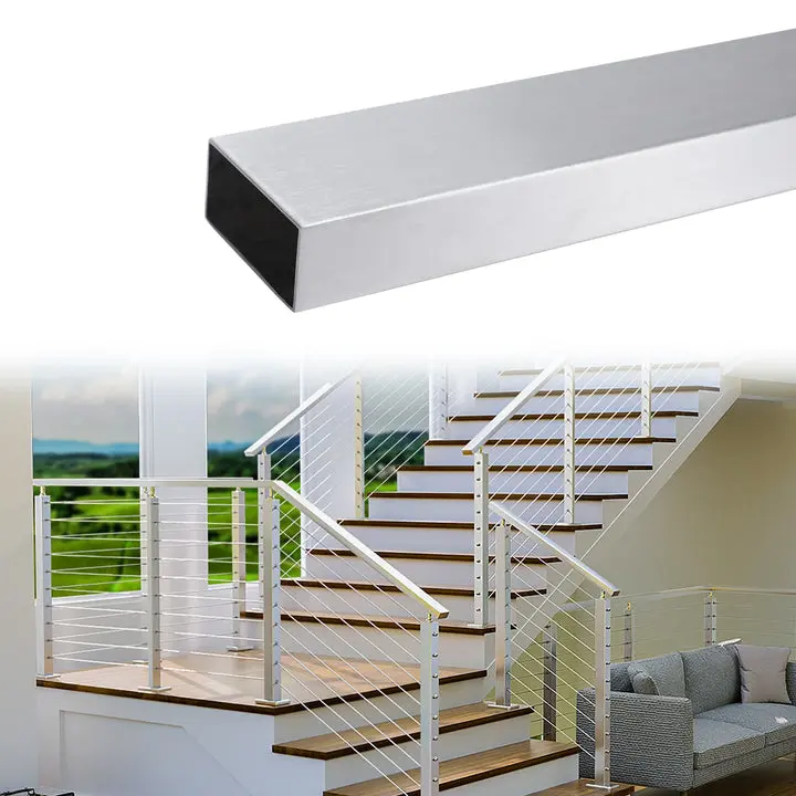 Muzata 6'6" Stainless Steel Flat Handrail HT10 SL4