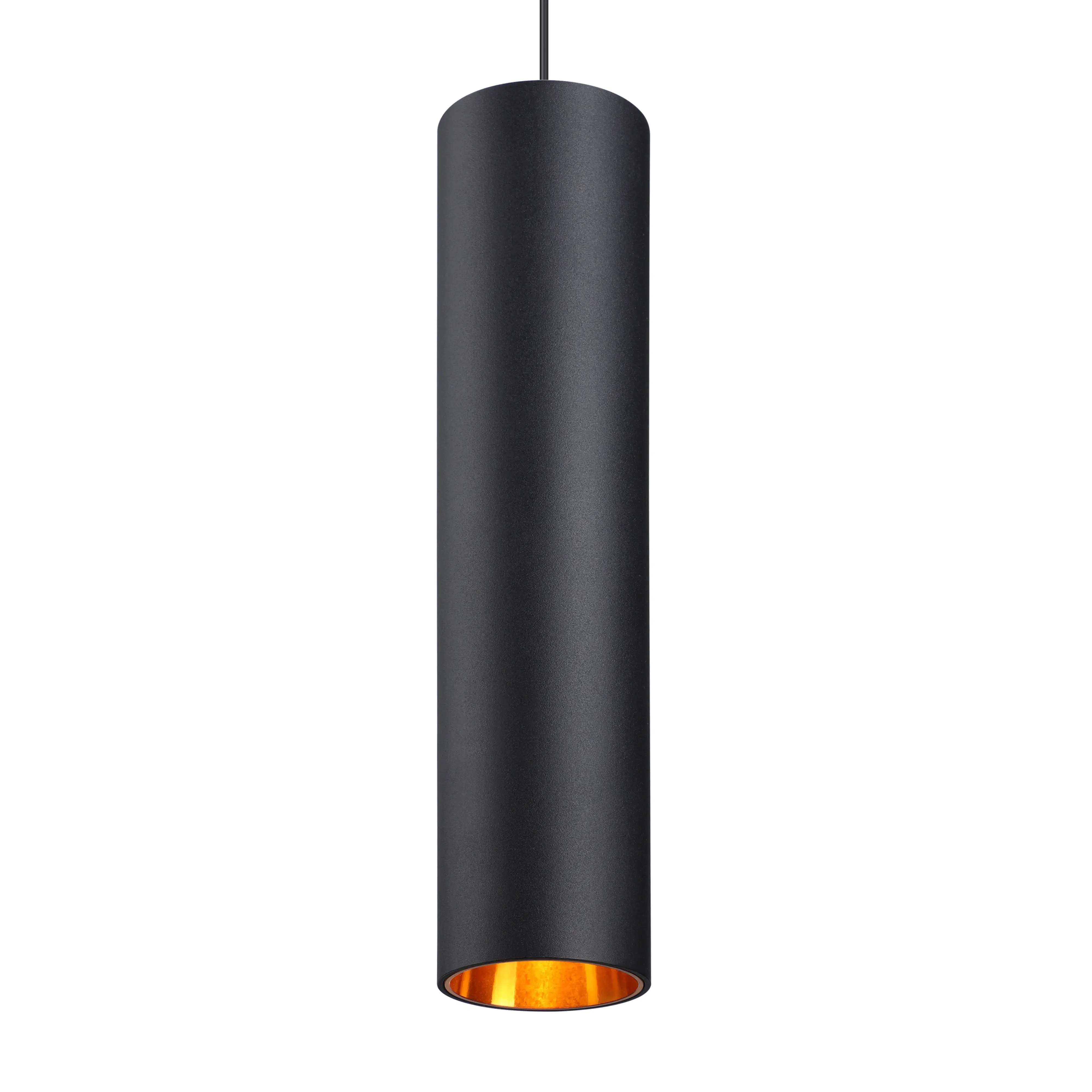 LeonLite TheFloat™ Modern Adjustable Durable Cylindrical Pendant Light - Black, for Interior Living Room Indoor Lighting, Home