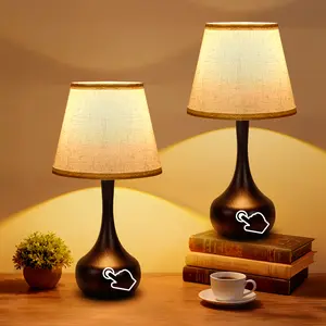 Touch Lamps for Nightstand Bedside Lamps Set of 2, 3 Way Dimmable Light for Bedoom, Desk, Living Room,Sofa Table(LED Bulbs Included)