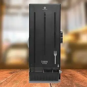 Dixie SmartStock Mediumweight Polystyrene Dispenser, Forks, 10 x 8.78 x 24.75, Translucent Black (SSFD120)