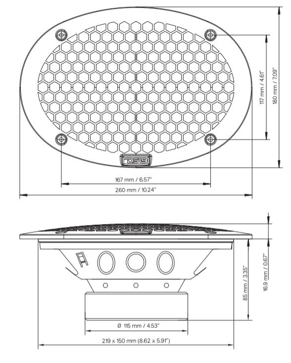 PRO-X 6X9" Mid-Range Loudspeaker with Bullet | 200W RMS 4-Ohm