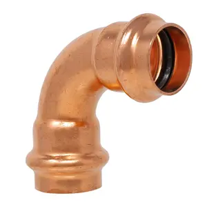 1" Press Copper 90° Degree Elbow Fitting P x P Low Lead, ProPress Compatible