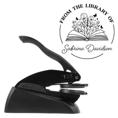 Custom Library Book Embosser | Custom Embosser | Ex Libris | From The Library Of | Great for Personalizing Books I Multiple Designs