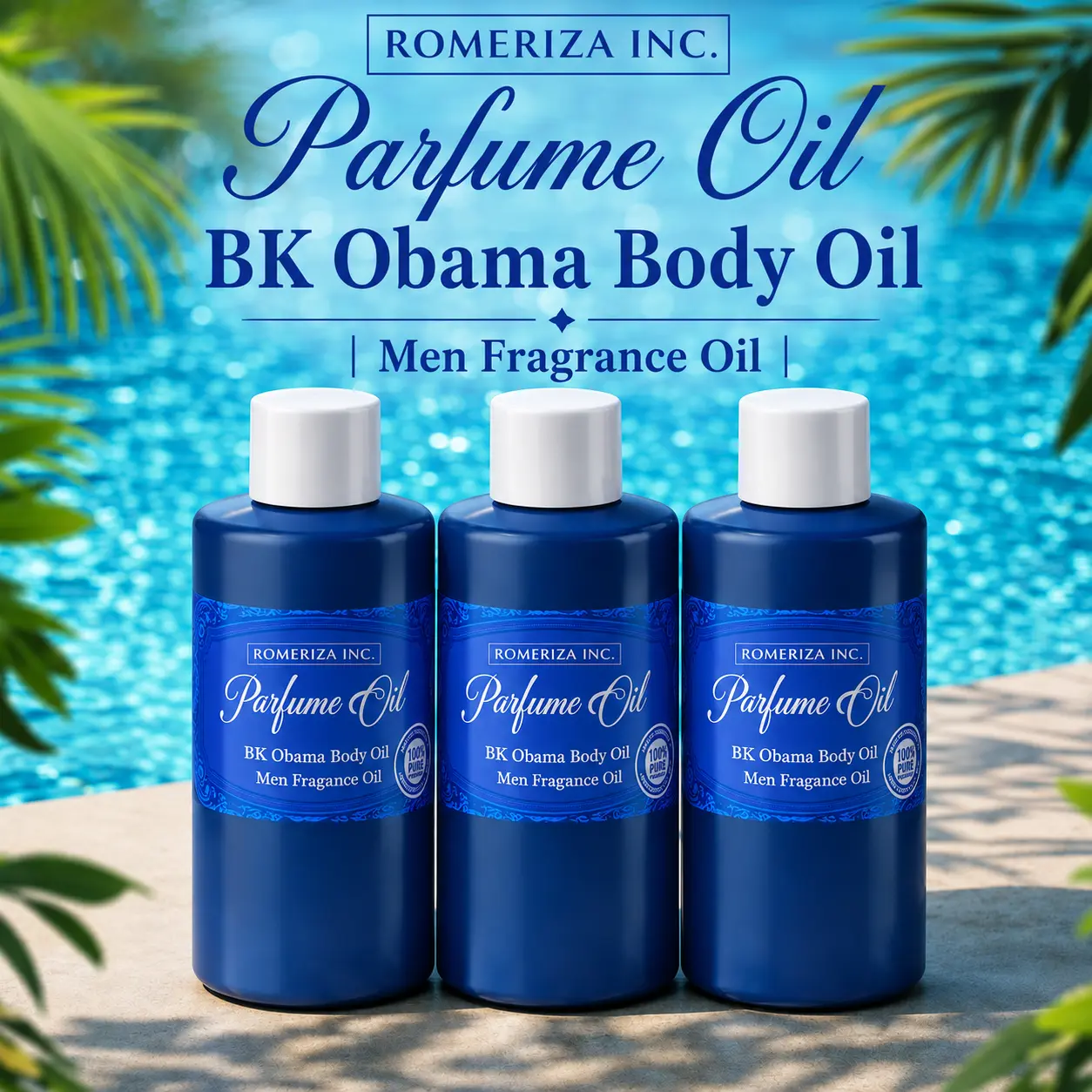 ROMERIZA BK Obama Men Perfume Oil In Plastic Bottle, MEN Fragrance Body Oil Uncut Fragrance