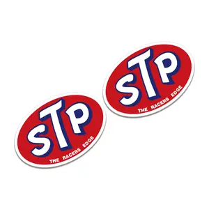 2Pcs STP Racers Edge Vintage Original 1960's 70's Racing Style Car Stickers Richard Petty Vinyl Decals Auto Tuning Accessories