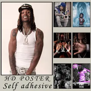 K-King Rapper Von Poster High Quality Print Waterproof Wall Sticker Bar Cafe Living Room Decor Modern Aesthetic Home Decoration Gift Vintage TrendyX