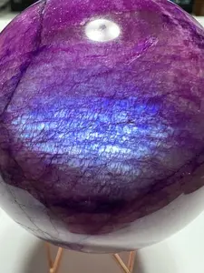 Dyed Purple Moonstone Natural Gemstone with Vibrant Purple Hue Unique Veins for Decorative and Healing Purposes